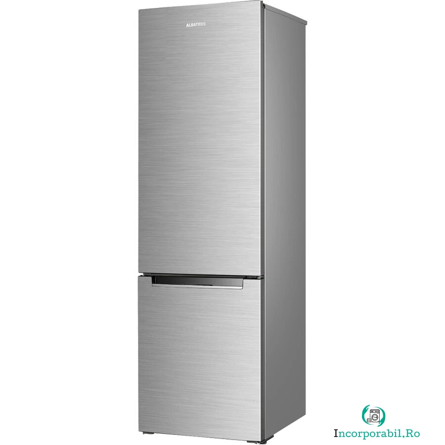 Albatros Combina Frigorifica Albatros CFX343E, 262 L, Clasa energetica E, Termostat reglabil, 3 sertare la congelator, H 180 cm, Inox/Argintiu