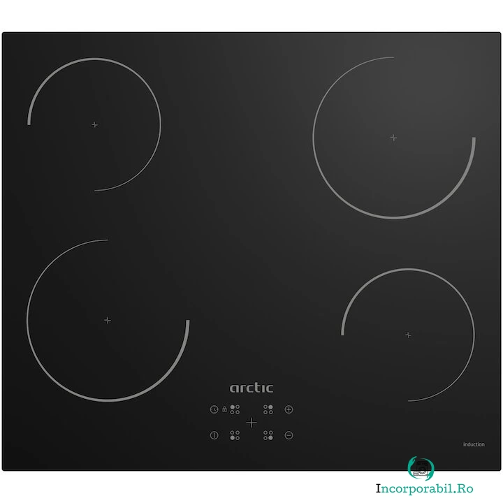 Arctic Plita incorporabila Arctic ARSI6440MTB, Inductie, 4 zone de gatit, Touch control, Negru