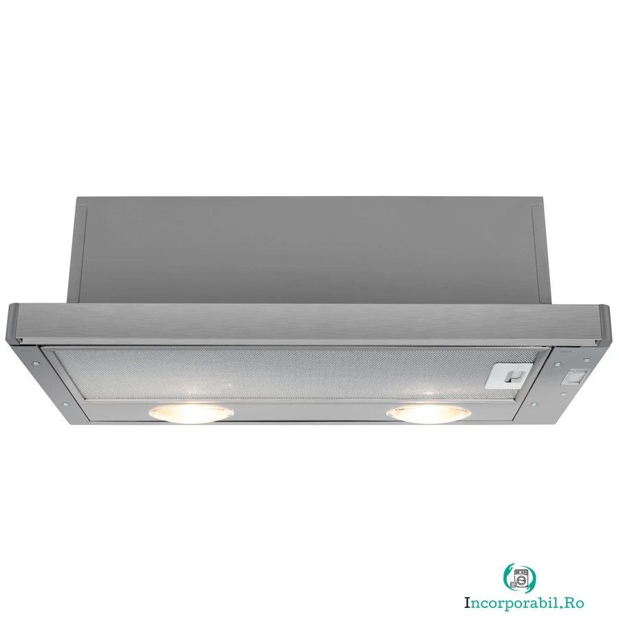 Beko Hota incorporabila telescopica Beko HNT61210X, 60 cm, putere absorbtie 310 mc-h, 1 motor, Inox la 429.99 lei ron