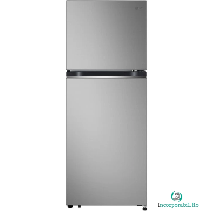 LG Frigider LG GTBV22PYGKD, Capacitate 217 l, Full No Frost, Compresor Smart Inverter, Multi-Air Flow, Door Cooling, Clasa E, Inaltime 144.5 cm, Argintiu