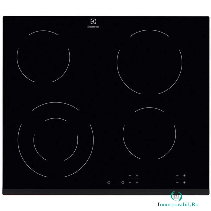 Electrolux Plita incorporabila Electrolux EHF6241FOK, Electric, 4 Zone, Sticla neagra
