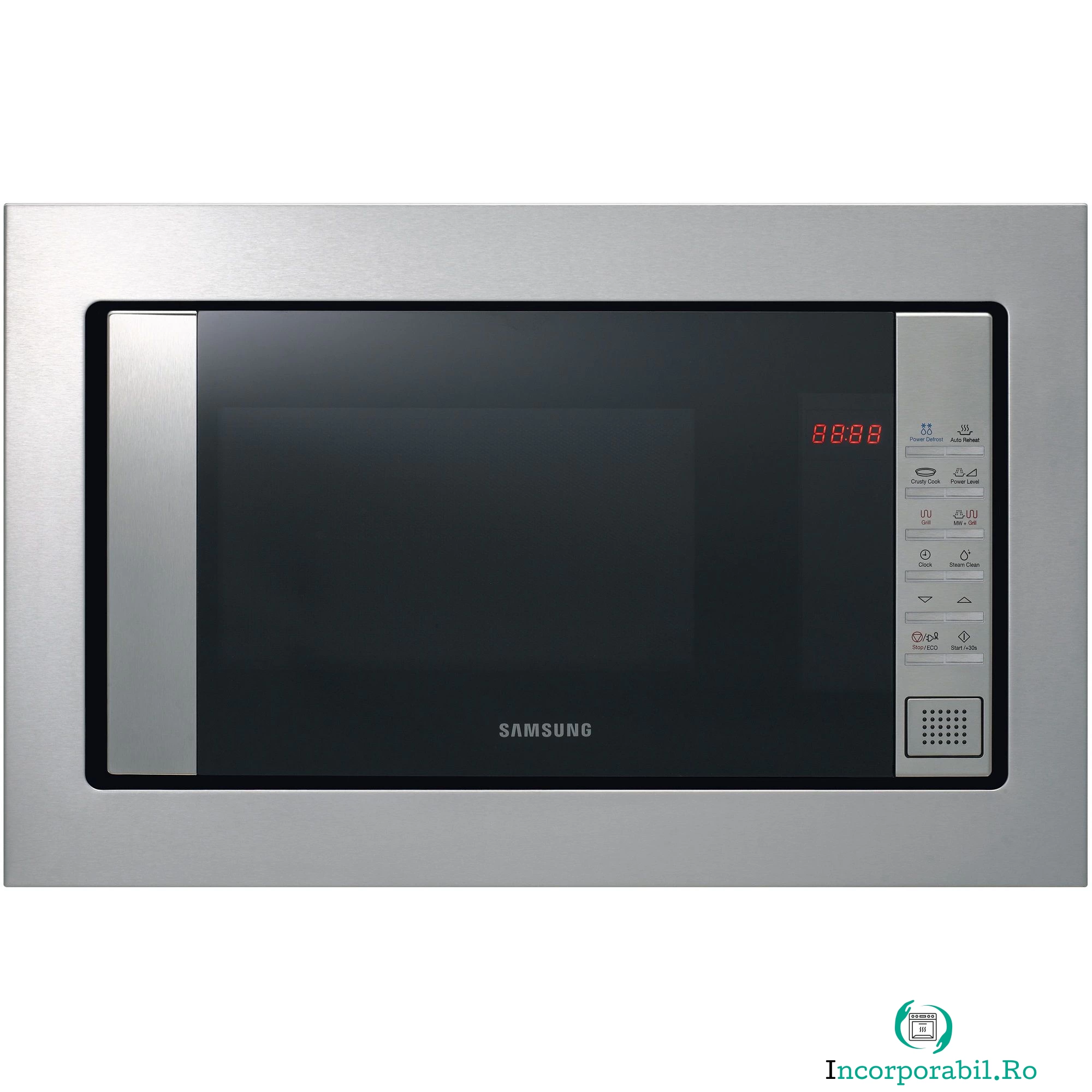 Cuptor cu microunde incorporabil Samsung FG87SST, 23 l, 800 W, Grill, Curatare cu aburi, Inox la 899.99 lei ron