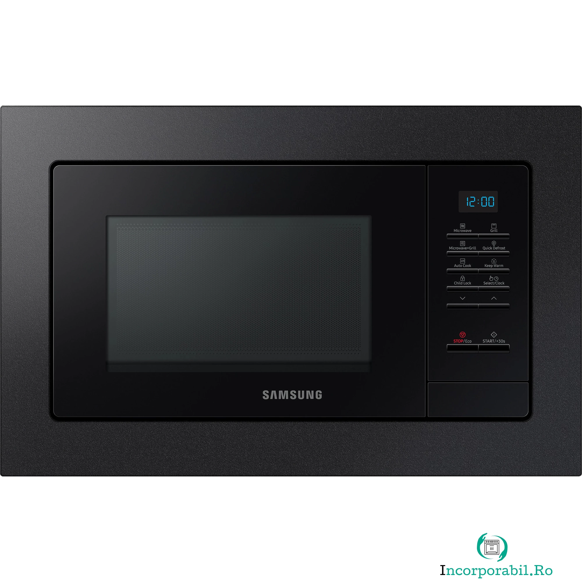 Cuptor cu microunde incorporabil Samsung MG23A7013CB/OL, 23 l, 800 W, Grill la 999.99 lei ron