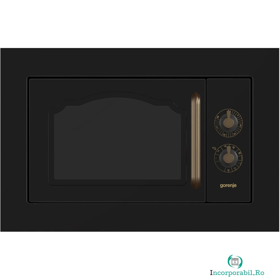 Gorenje Cuptor cu microunde incorporabil Gorenje BM235CLB, 23L, 800 W, functie grill, Negru