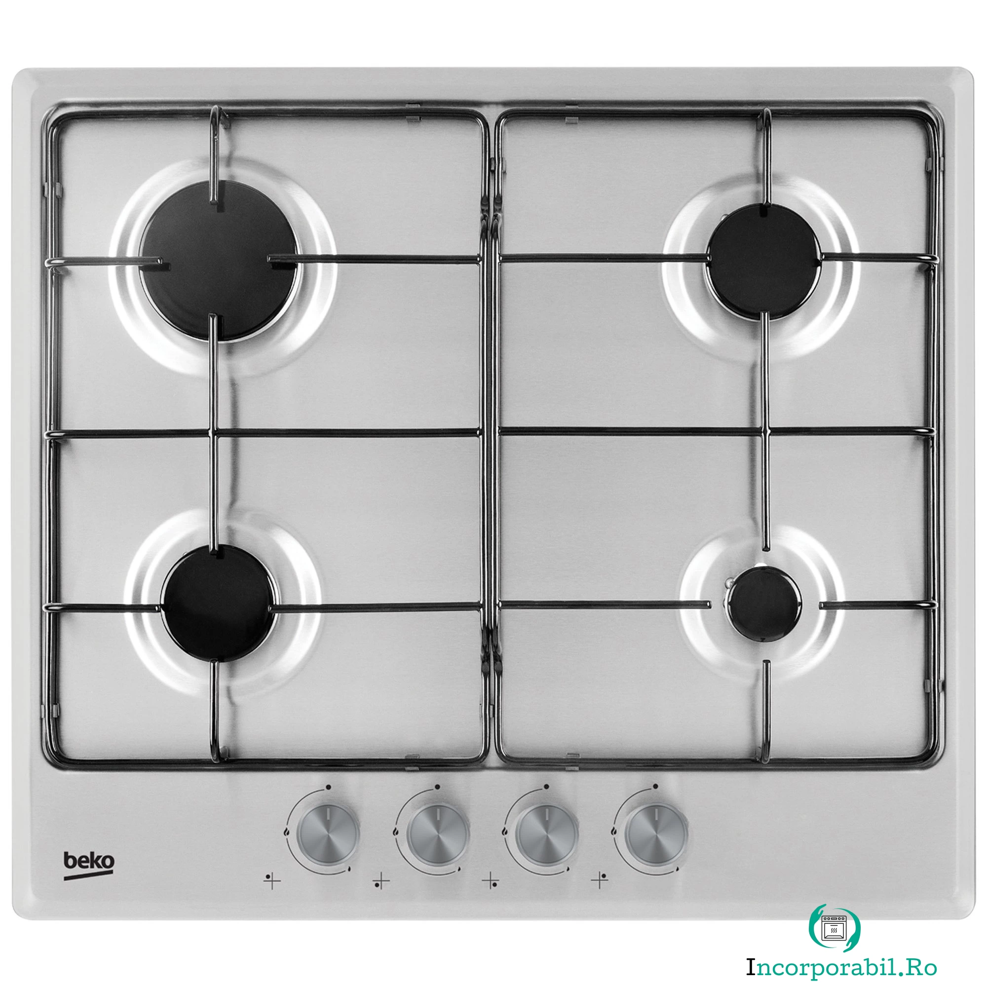 Plita incorporabila Beko HIMG64223-1SX, Gaz, 4 arzatoare la 719.99 lei ron