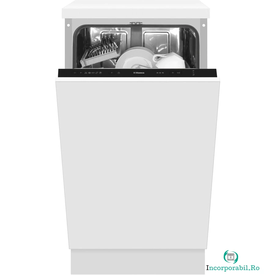 hansa Masina de spalat vase incorporabila Hansa ZIM435H, 9 seturi, 5 programe, Clasa E, HalfLoad, Pornire programabila, 45 cm la 1,519.99 lei ron
