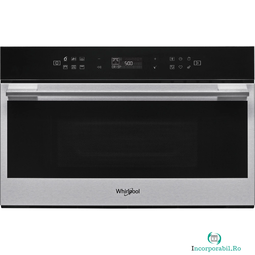Cuptor cu microunde incorporabil Whirlpool W7 MD440, 31 l, 800 W, Grill, Inox la 2,149.99 lei ron