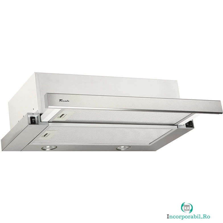 Tornado Hota Telescopica Incorporabila Tornado Storm 700 (50), 1 motor, latime 50 cm, 3 viteze, absorbtie 700 m3/ora, Inox