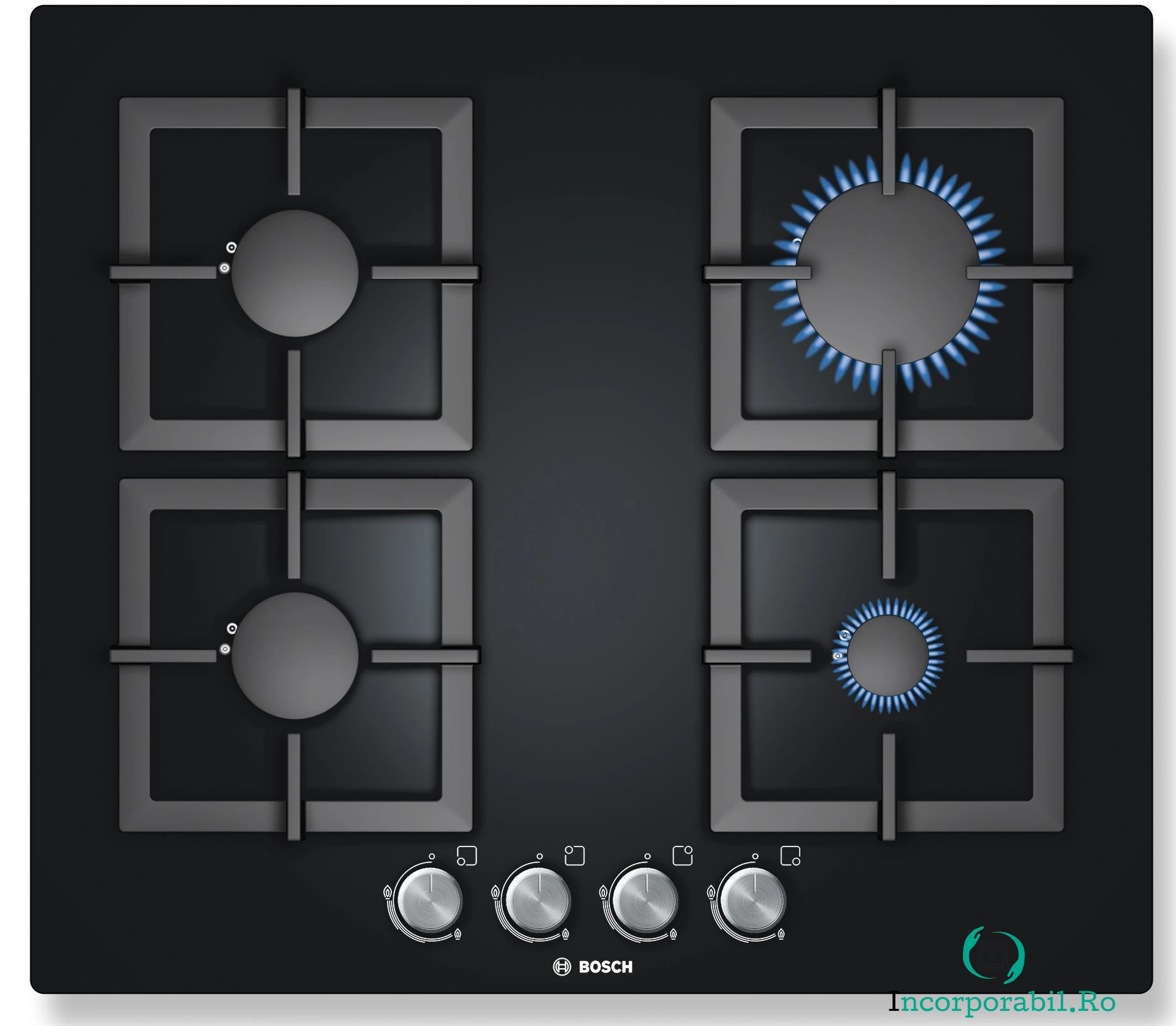 Plita incorporabila Bosch PPP616B21E, Gaz, 4 arzatoare la 1,599.99 lei ron