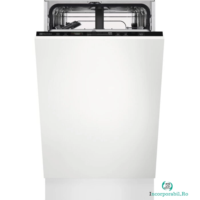 Electrolux Masina de spalat vase incorporabila Electrolux EES42210L, 9 seturi, 8 programe, Clasa E, SatelliteClean, AirDry, Quick Select, Proiectare luminoasa, 45 cm, Alb la 2,521.99 lei ron