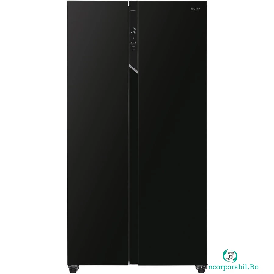 CANDY Side by Side Candy CHSBSO 6174B, No Frost, 532 l, Super Freezing, Sky LED, Afisaj digital, Clasa E, H 177 cm, Negru la 2,707.99 lei ron