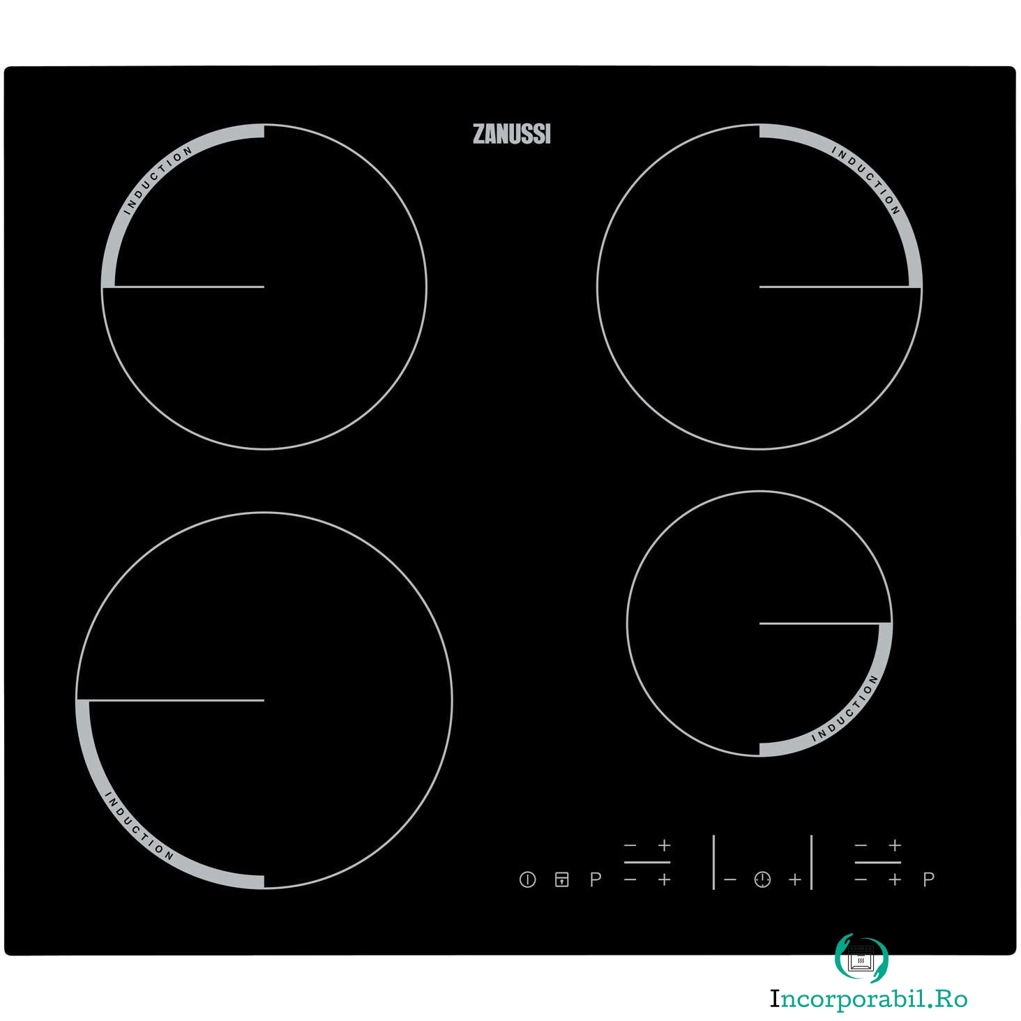 Plita incorporabila Zanussi ZEL6640FBA, Inductie, 4 Zone de gatit
