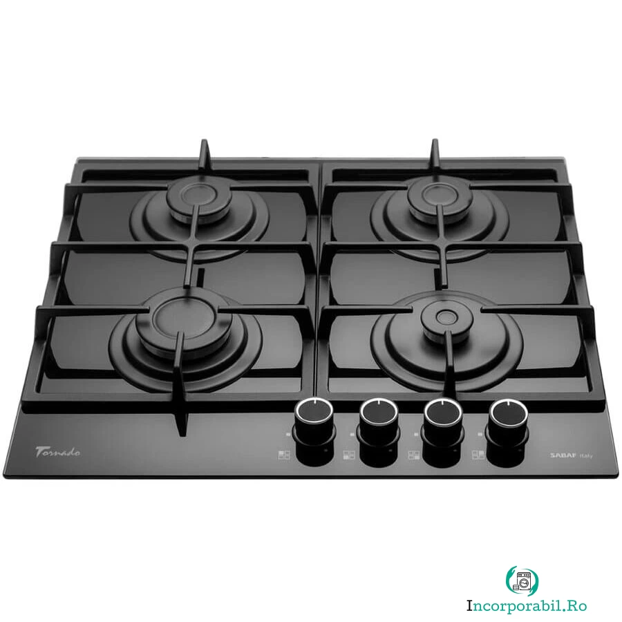 Tornado Plita incorporabila Tornado Simphony Backlight , 4 arzatoare, autoaprindere integrata, supapa de siguranta, latime 60 cm, Negru la 2,380.99 lei ron