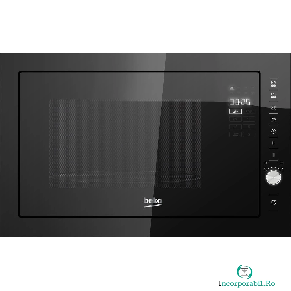 Cuptor cu microunde incorporabil Beko MGB25333BG, 25 l, Grill, Negru