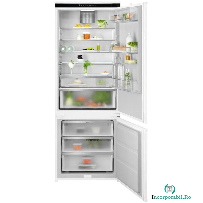 Combina frigorifica incorporabila Electrolux ENP7TD75S, 376 l, No Frost, Conectivitate WiFi, Control electronic, Semnal acustic, Clasa D, H 189 cm la 7,353.78 lei ron