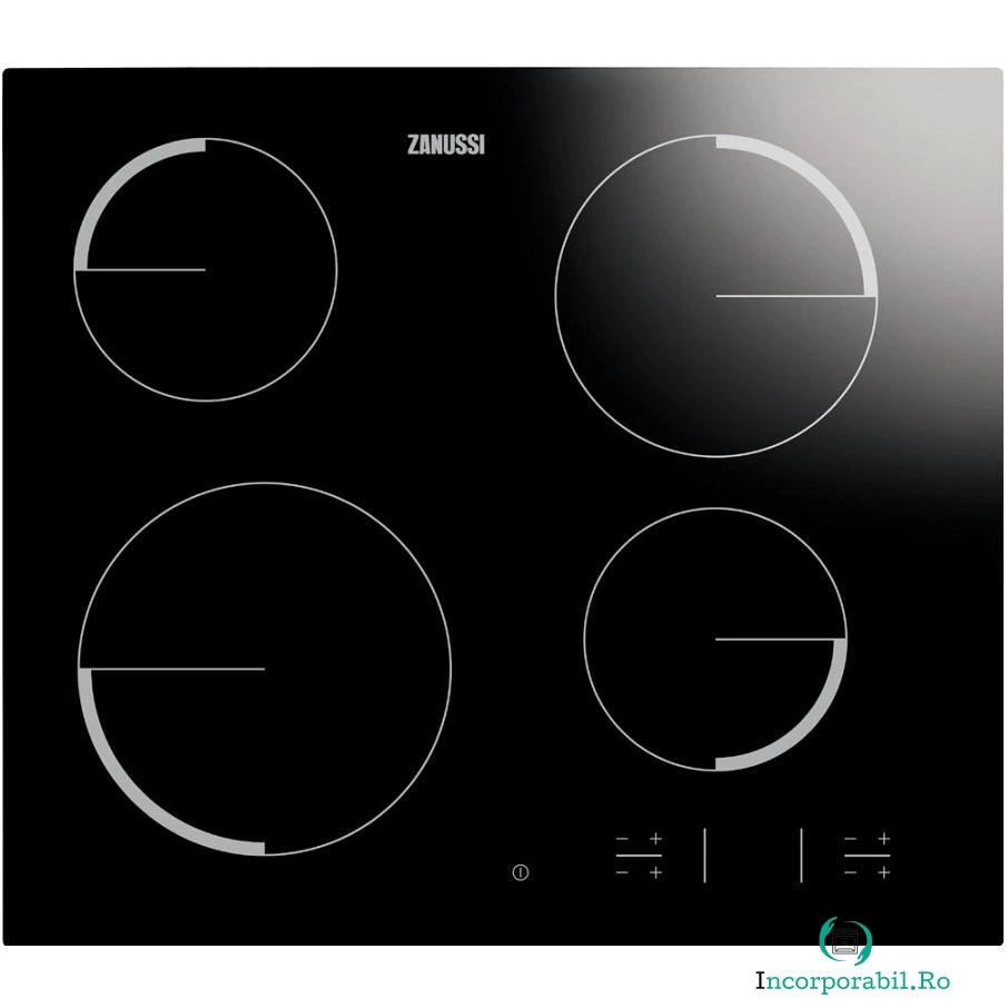 Plita incorporabila Zanussi ZEV6340FBA, Vitroceramica, 4 Zone de gatit