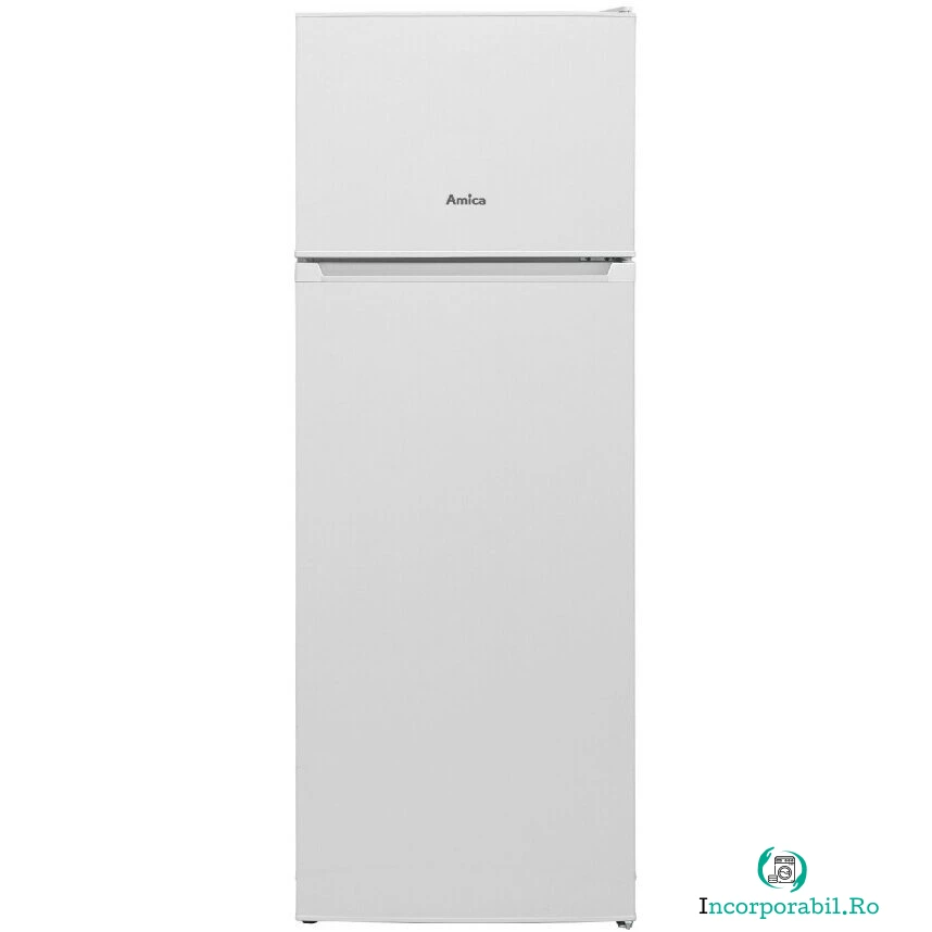 AMICA Frigider cu congelator Amica FD2355.4, H 145 cm, 211 L, Usa dubla, Clasa E, Alb la 2,183.99 lei ron