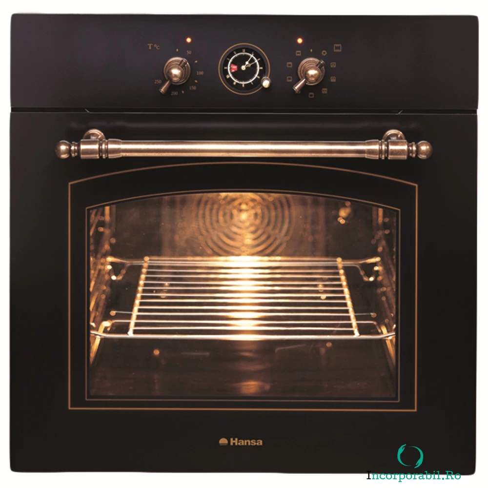Cuptor incorporabil rustic Hansa BOES68120090, Electric, Grill, Rotisor, Clasa A+ la 1,229.99 lei ron