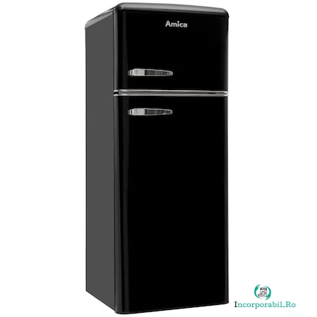 AMICA Frigider cu 2 usi Amica KGC15634S, 208 l, H 144 cm, Negru la 2,610.99 lei ron
