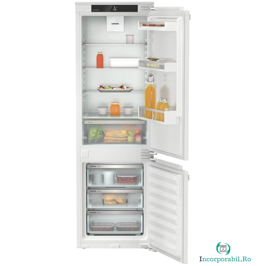 Combina frigorifica Incorporabila Liebherr ICNe 5103, 253l, Clasa E, NoFrost, EasyFresh, DuoCooling, SmartDeviceBox, Sistema PowerCooling, VarioSpace, SuperFrost, LED la 5,388.06 lei ron