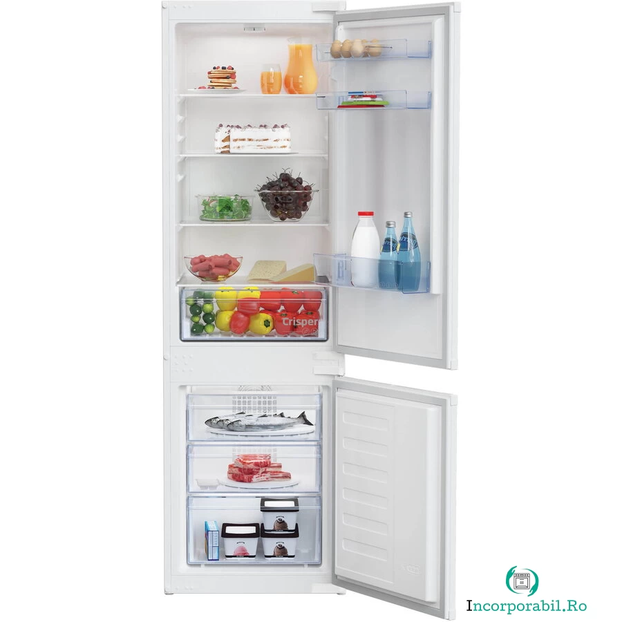 Beko Combina frigorifica incorporabila Beko BCHA275K41SN, 262 l, No Frost, Clasa E, H 177.5 cm, Alb la 2,986.99 lei ron
