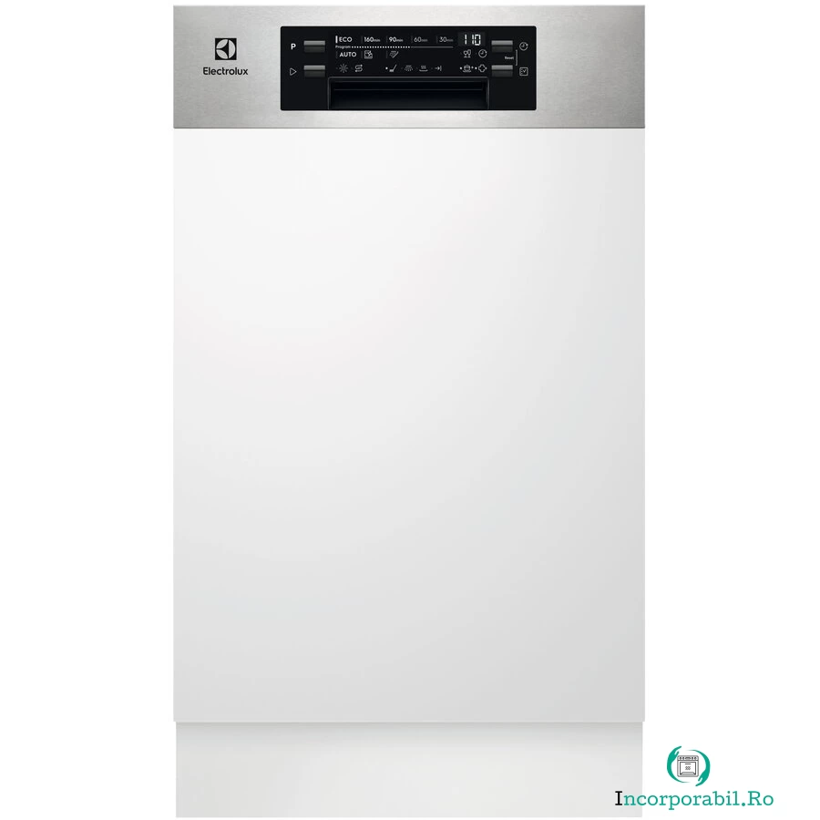 Electrolux Masina de spalat vase incorporabila Electrolux EES42210IX, 9 seturi, 8 programe, Clasa E, Motor Inverter, AirDry, SatelliteClean, ExtraHygiene, 45 cm, Alb la 2,955.99 lei ron