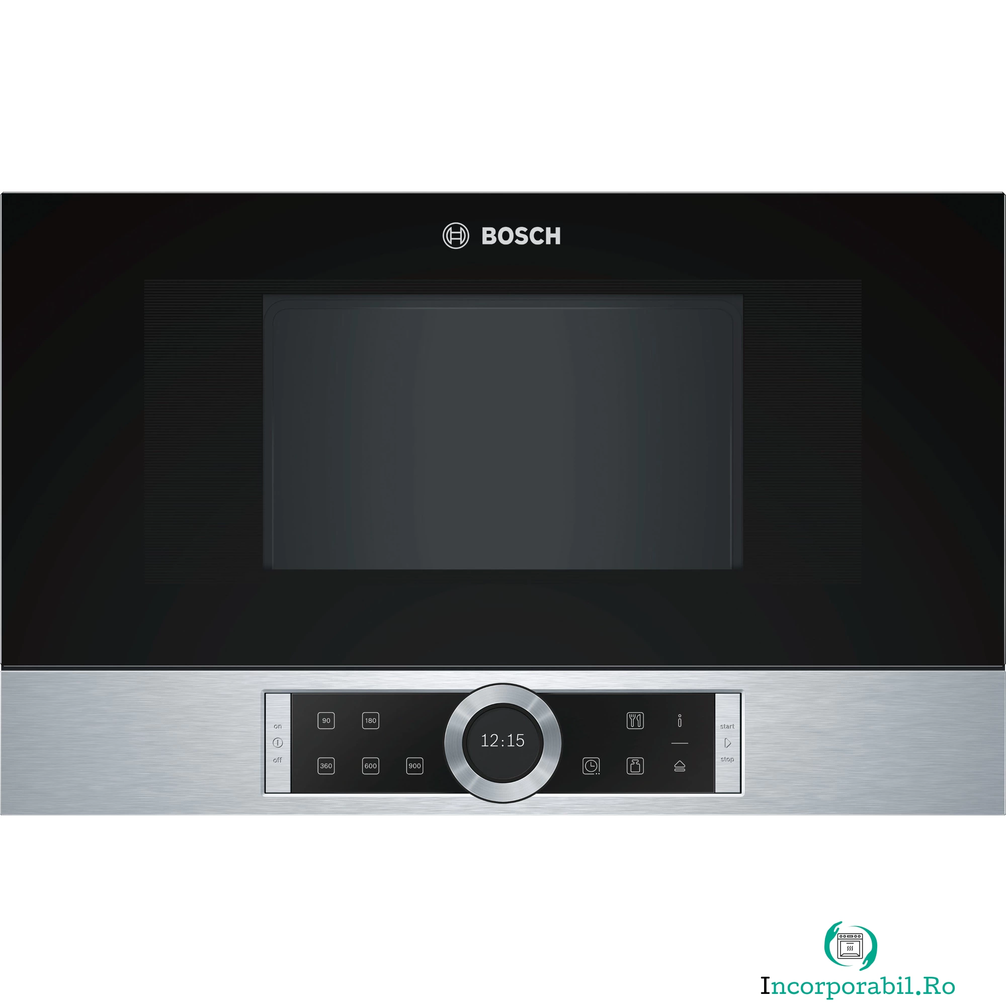 Cuptor cu microunde incorporabil Bosch BFL634GS1, 21 l, 900 W, Touch, Inox la 2,989.99 lei ron