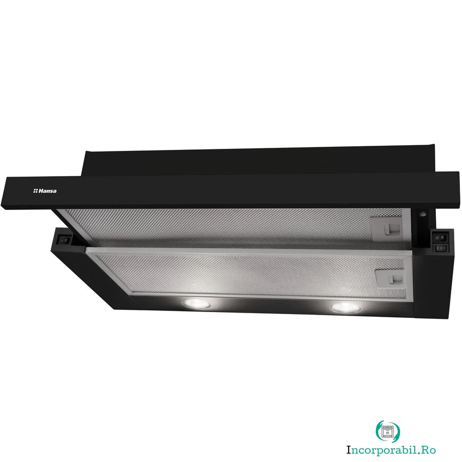 hansa Hota incorporabila HANSA OTP6243BH, 270m3/h, 1 motor, 60cm, negru la 384.99 lei ron