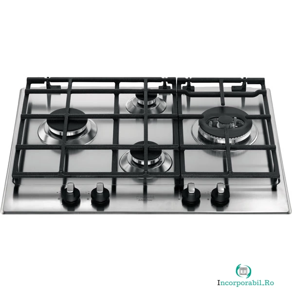 Plita incorporabila Hotpoint PK640R GH/HA, gaz, 4 arzatoare, 65 cm, aprindere electrica, inox